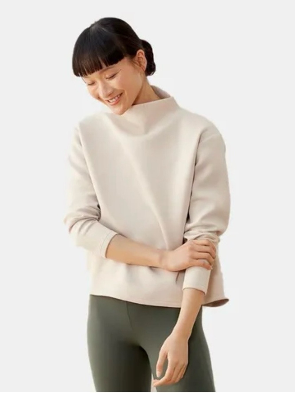 ADAY like a boss mockneck pullover sand beige medium TLS-SND-96MD minimalist
